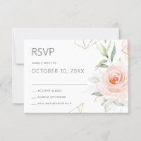 Pretty Pink Shades of Blush Geometric Wedding