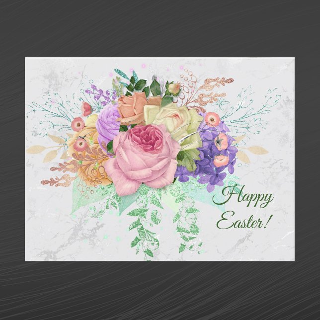 Pretty Pink Spring Floral Bouquet Easter Holiday Postcard (Creator Uploaded)