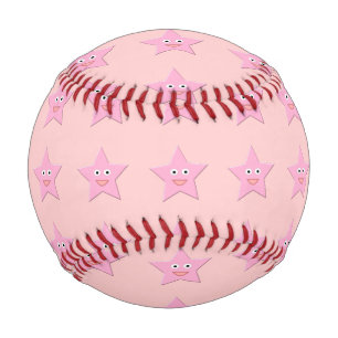Pretty Pink Star Baseball