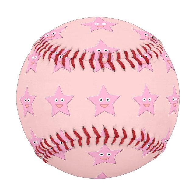 Pretty Pink Star Baseball (Front)