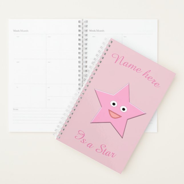 Pretty Pink Star Custom Planner (Display)