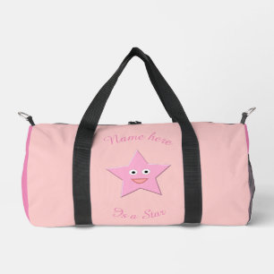 Pretty Pink Star Patterned Duffle Bag