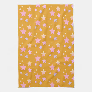 Pretty Pink Star Tea-Towel Tea Towel