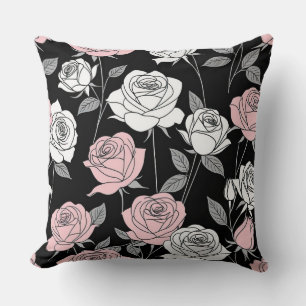 Pretty pink Stylised Roses Cushion