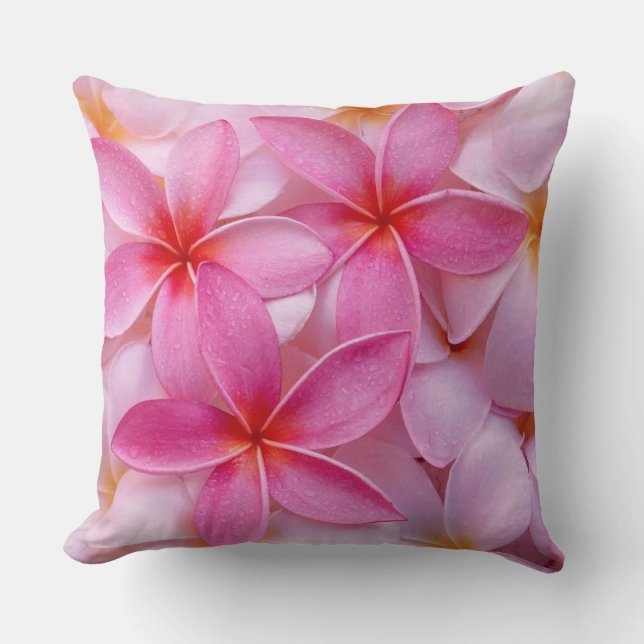 Pretty Pink Summer Flowers  Cushion (Front)