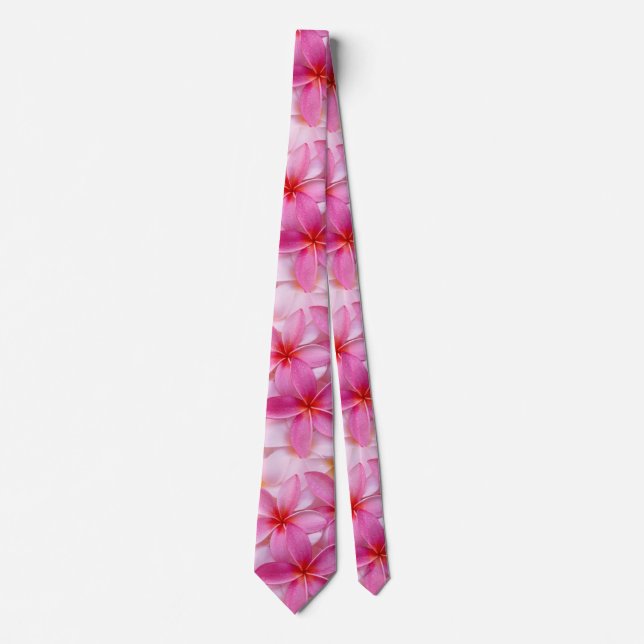 Pretty Pink Summer Flowers  Tie (Front)