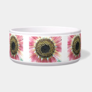 Pretty Pink Sunflower Dog Bowl