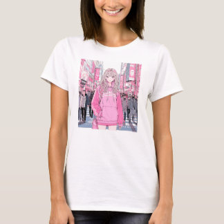 Pretty Pink|Sushi Musume T-shirt GenerativeAI T-sh