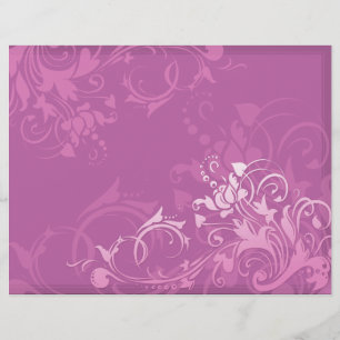 pretty pink swirl floral design