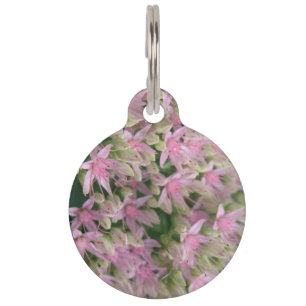 Pretty Pink Tropical Flowers Custom Pet Tag