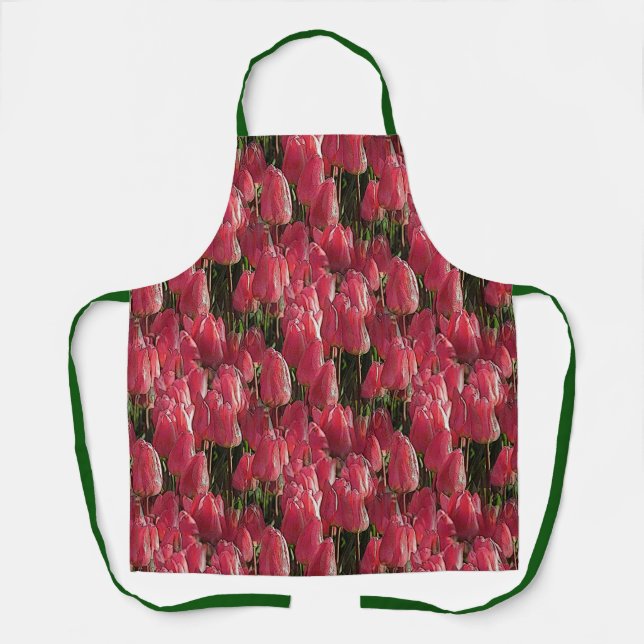 Pretty Pink Tulips Apron (Front)
