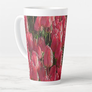 Pretty Pink Tulips Latte Mug