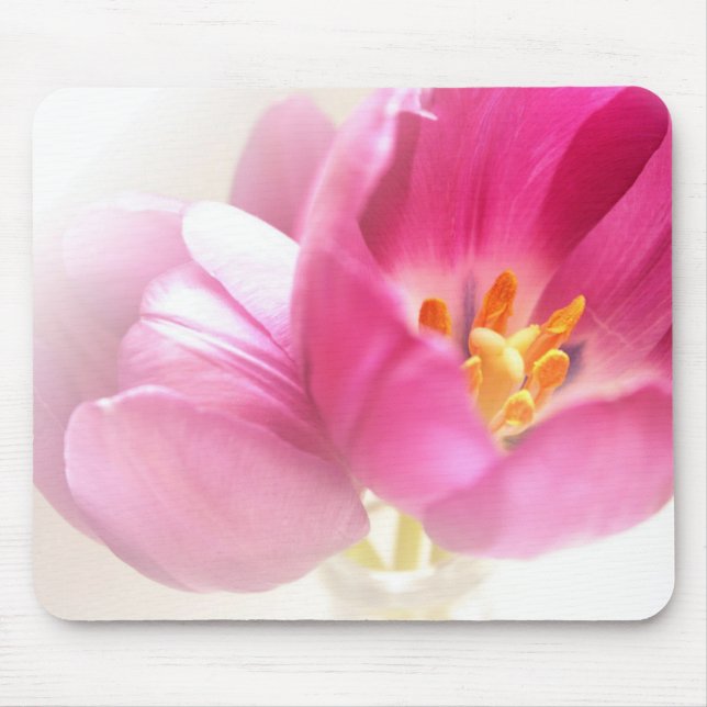 Pretty Pink Tulips Mouse Pad (Front)