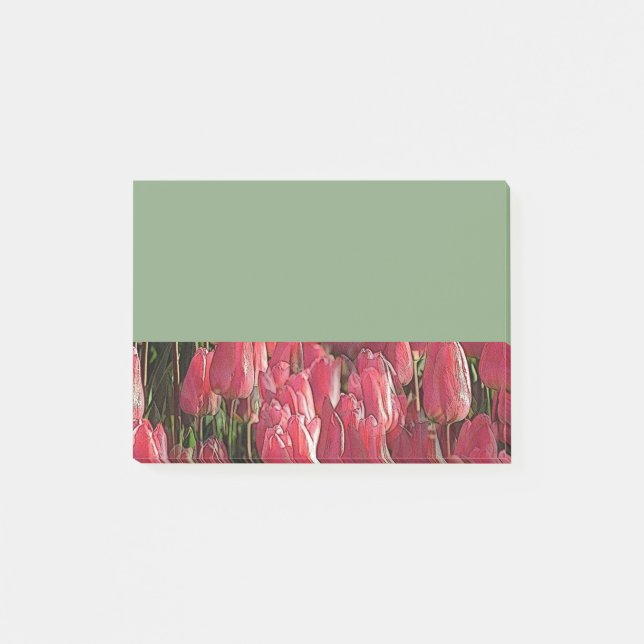 Pretty Pink Tulips Post-it Notes (Front)