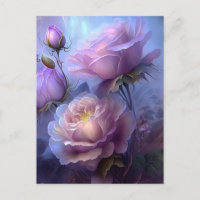 Pretty Pink Vintage Iridescent Flowers