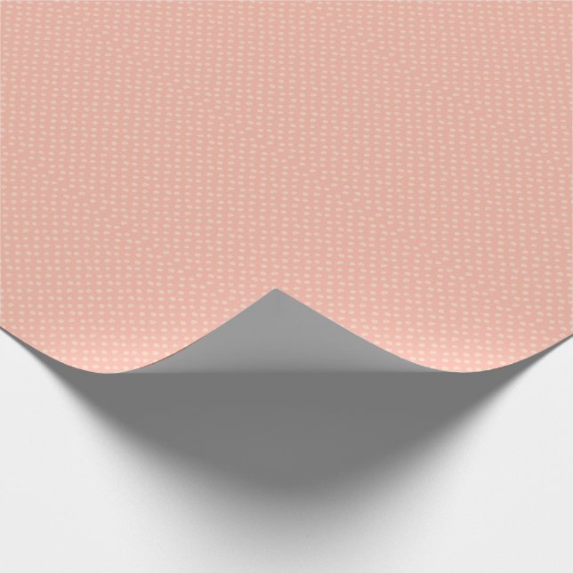 Pretty Pink Vintage Polka Dot Wrapping Paper (Corner)