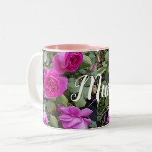 Pretty Pink Vintage Rose Flower Birthday Mum Mug