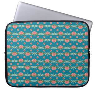 Pretty Pink Water Lilies Dragonflies Laptop Sleeve