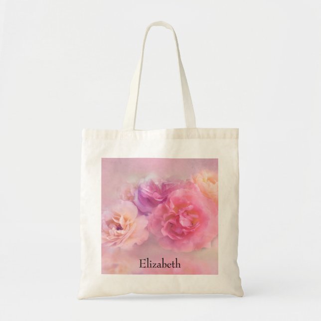 Pretty Pink & White Carnations Photography Tote Bag (Front)