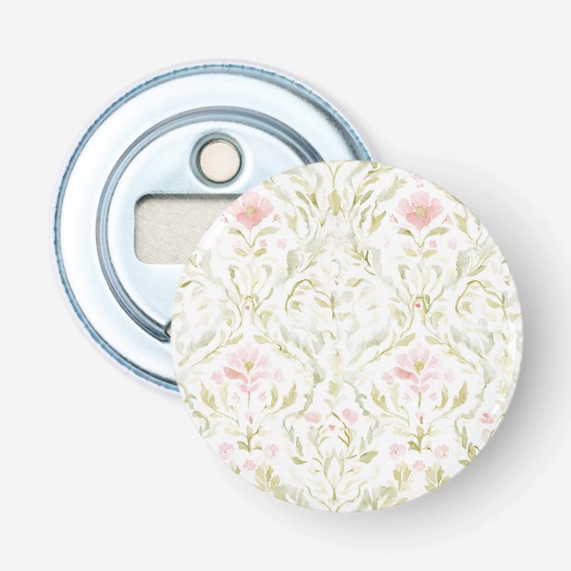 Pretty Pink White Flowers Bottle Opener (Front)