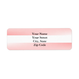 Pretty Pink White Striped Label Return Address Label