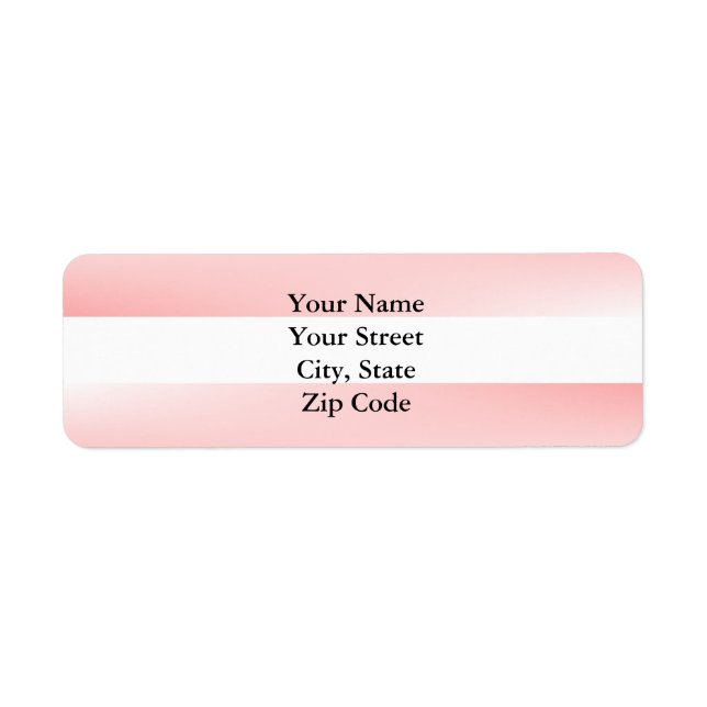 Pretty Pink White Striped Label Return Address Label (Front)