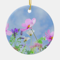 Pretty Pink Wild Flower Meadow