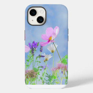 Pretty Pink Wild Flower Meadow iPhone 14 Case