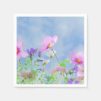 Pretty Pink Wild Flower Meadow