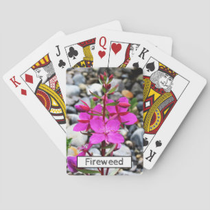 Pretty Pink Wildflowers Fireweed Bloom in Canada Playing Cards