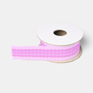 Pretty Pink Zigzag Design Grosgrain Ribbon