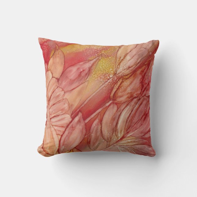 Pretty Pinks and Yellows Cushion (Front)