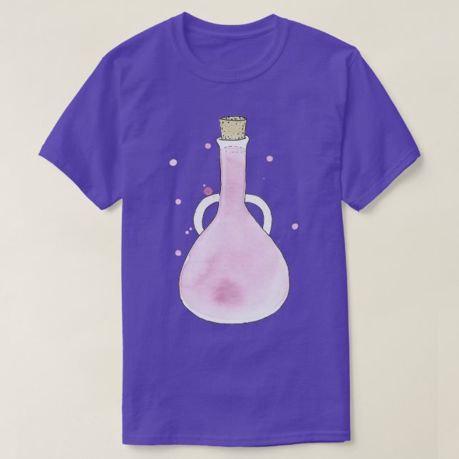 Pretty Pinky Purple Potion Watercolor T-Shirt (Design Front)