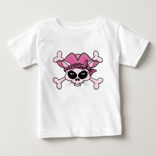 Pretty Pirate Kitty Baby T-Shirt (Front)