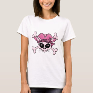 Pretty Pirate Kitty Skull T-Shirt