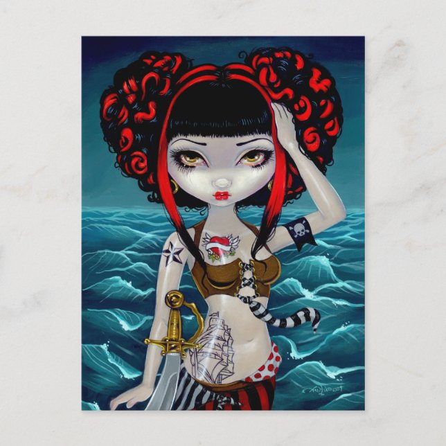 "Pretty Pirate Polly" Postcard (Front)