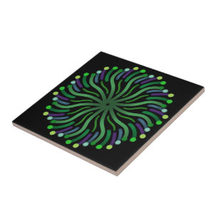 Pretty Plant Of The Ocean With Curvy Tentacles  Ceramic Tile