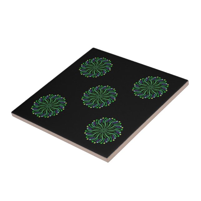 Pretty Plant Of The Ocean With Curvy Tentacles  Ceramic Tile (Side)