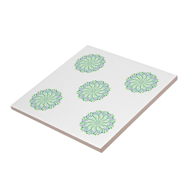 Pretty Plant Of The Ocean With Curvy Tentacles  Ceramic Tile (Side)