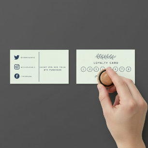 Pretty plant shop, garden loyalty card. card