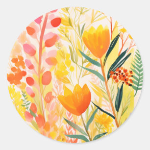 Pretty Plants Classic Round Sticker