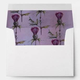 pretty plum thistles Envelope