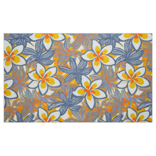 Pretty plumeria aloha print fabric
