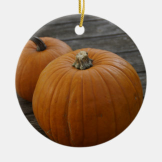 Pretty Plump Pumpkins Ornament Round