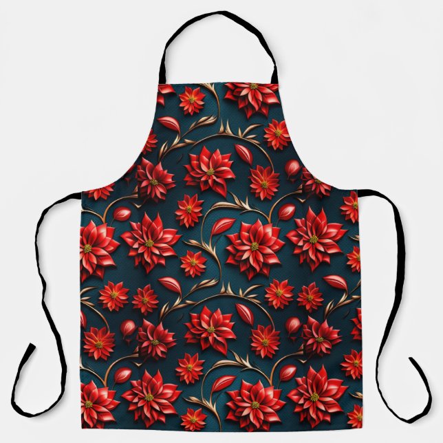 Pretty Poinsettia  Apron (Front)