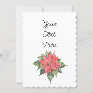 Pretty Poinsettia Invitation Card