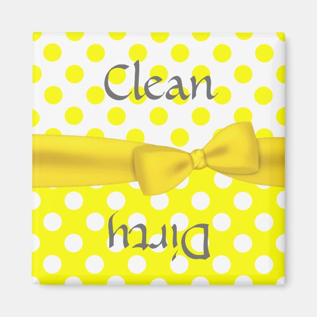 Pretty Polka Dot Dishwasher Magnet (Front)