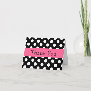 Pretty Polka Dot Thank You Note Card