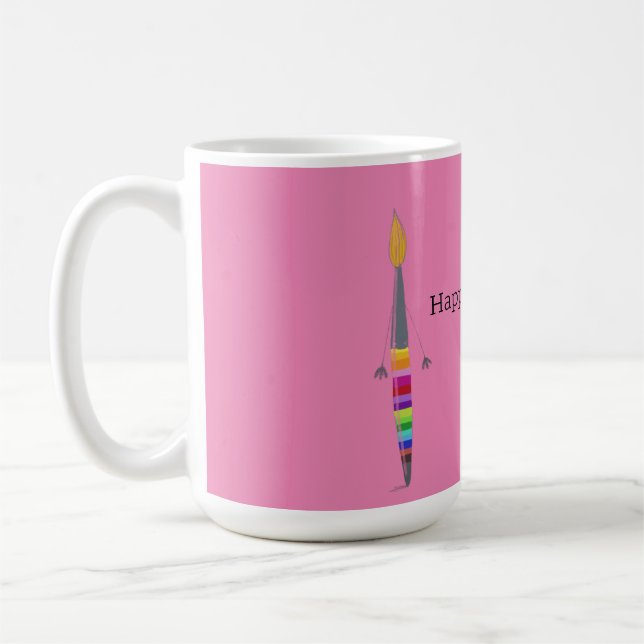 Pretty Polly Paintbrush Illustration Kid Birthday  Coffee Mug (Left)
