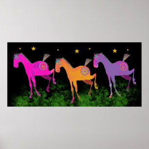 Pretty Ponies Under the Stars Poster
